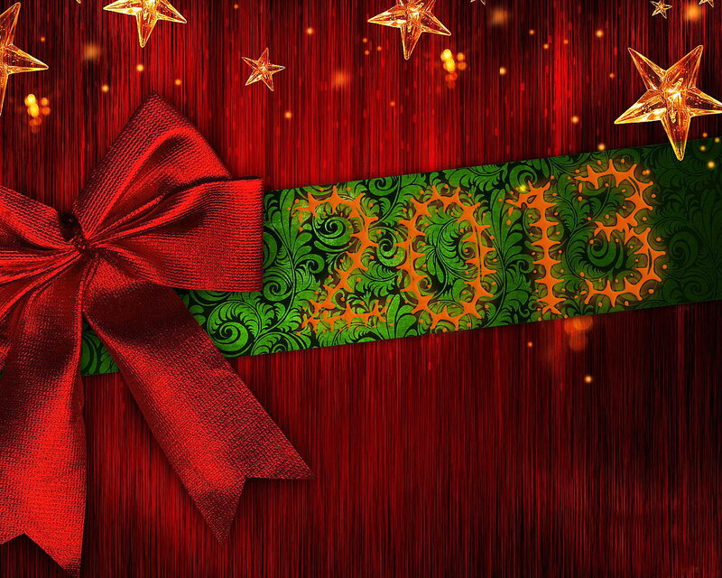 Red Bow on Gift — Festive, Winter