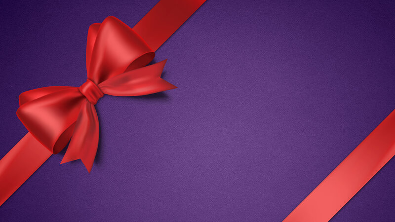 Red Bow on Purple