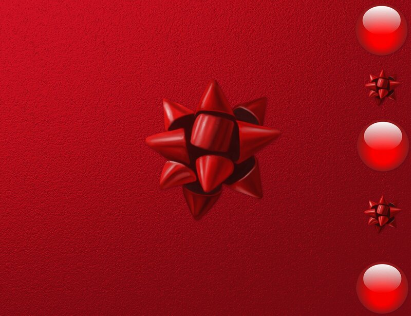 Red Bow on Red Background