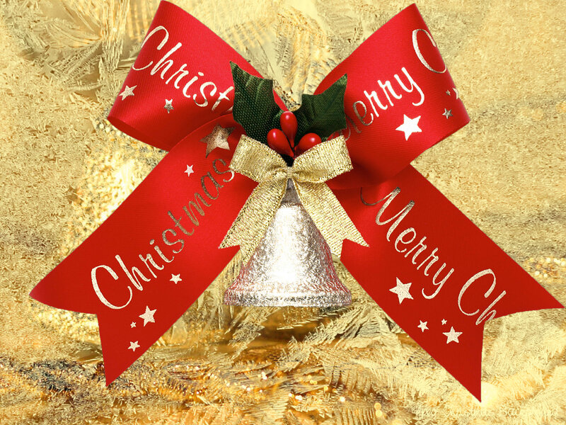 Red Bow with Bell — Festive