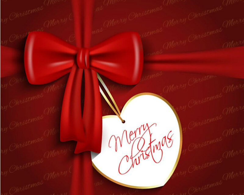 Red Bow with Heart Tag