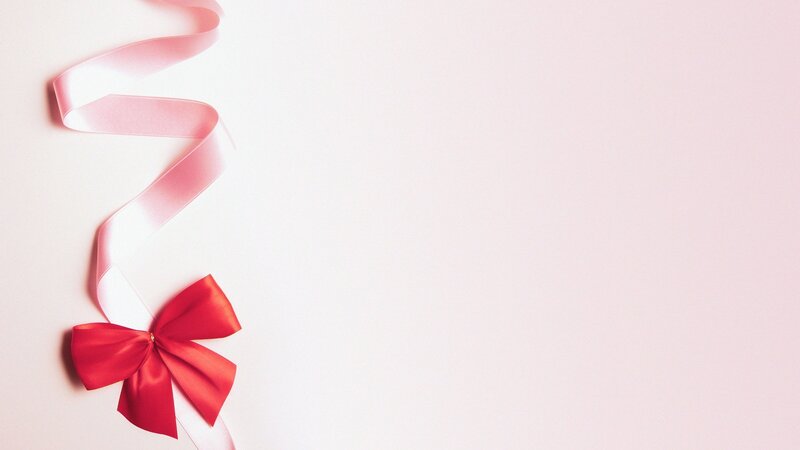 Red Bow with Ribbon