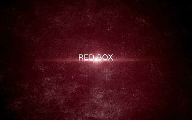 Red box text on dark background