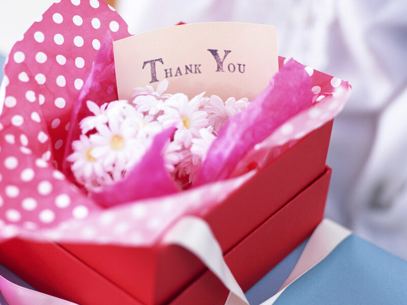 Red Box with Flowers