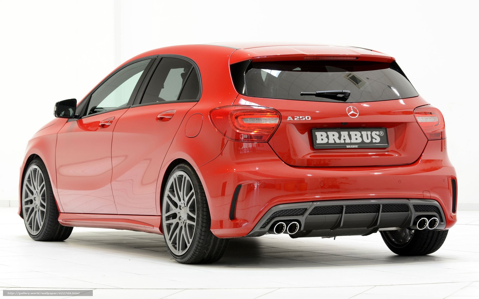 Red Brabus A250 hatchback