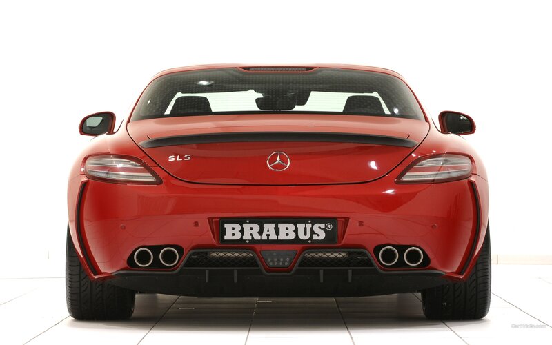 red brabus sls rear view