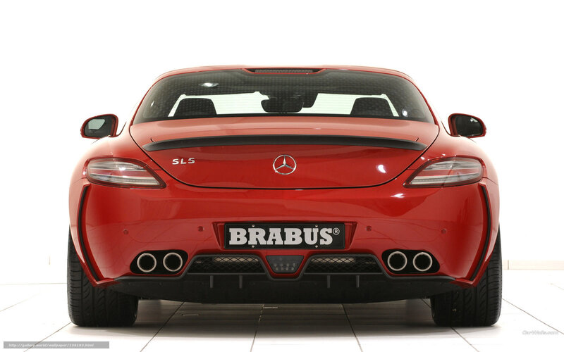 red brabus sls rear view