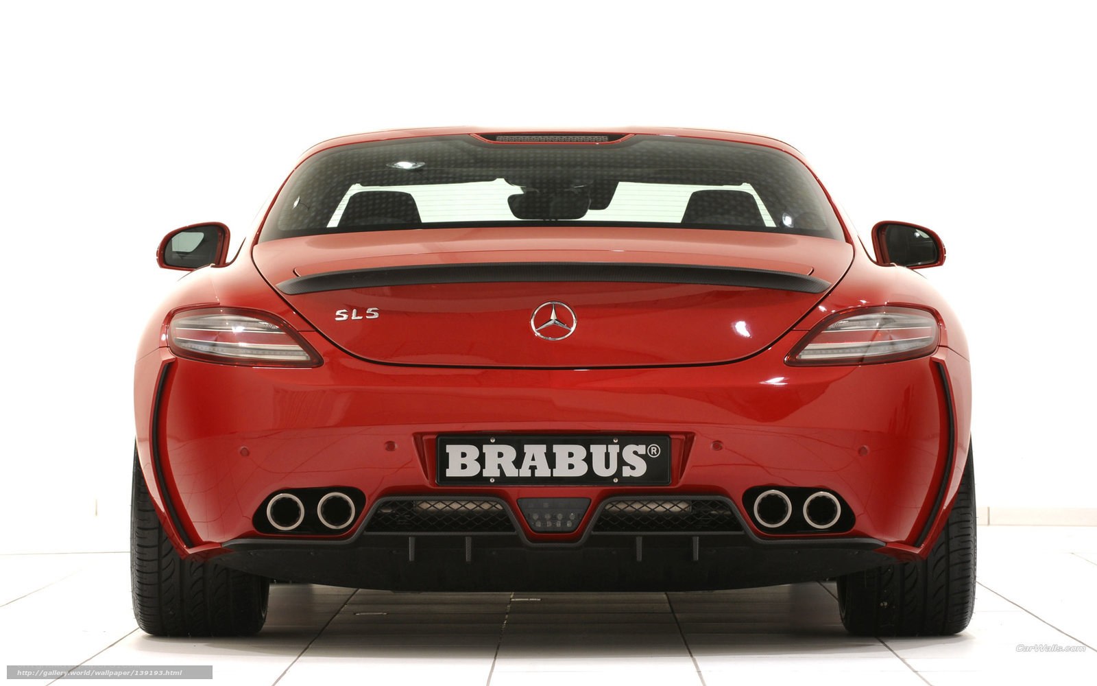 red brabus sls rear view