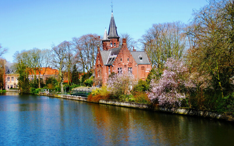 Red-brick Building by Canal