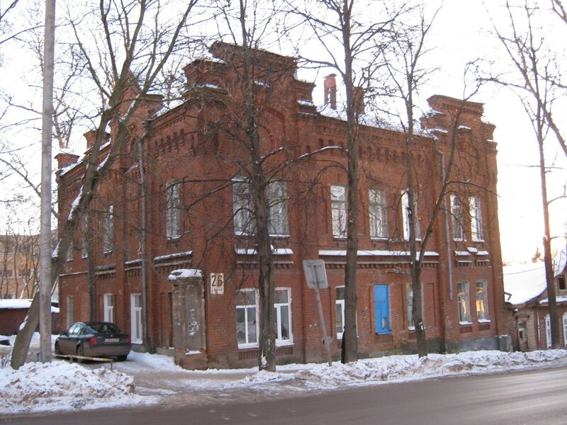 Red Brick Building — Cold, Winter, Photograph