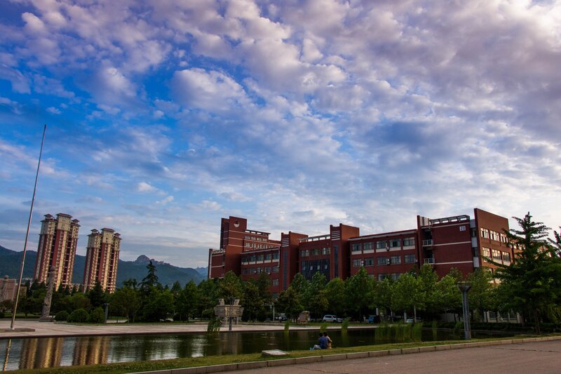 Red Brick Buildings — Blue