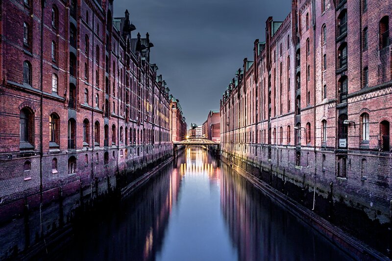 Red Brick Buildings — Dramatic