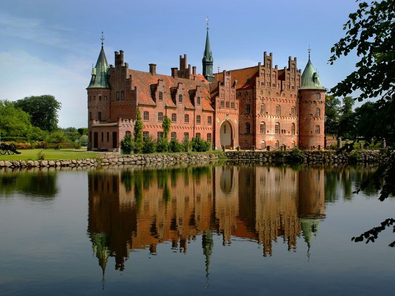 Red Brick Castle — Brown, Serene, Afternoon, Photograph