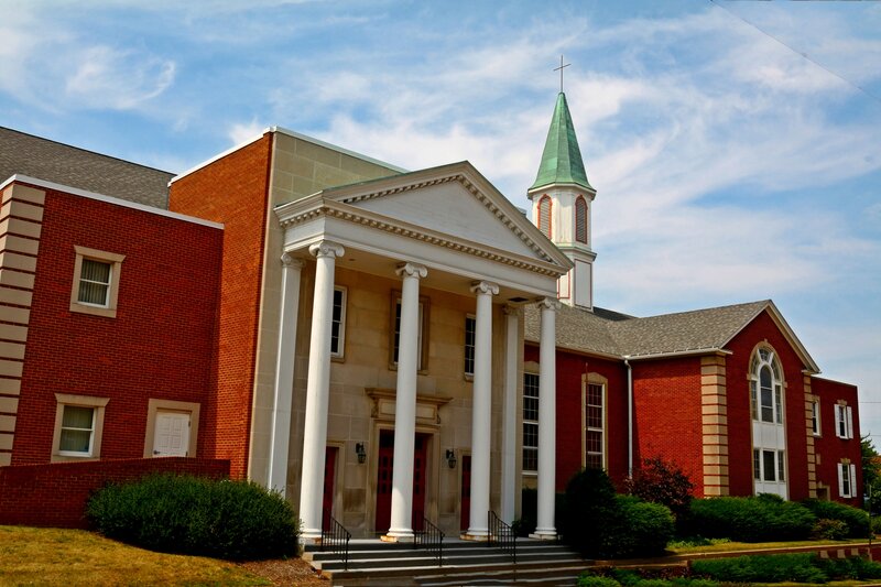 Red Brick Church Building — Serene, Afternoon