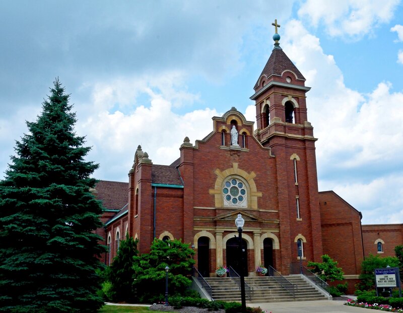Red Brick Church Building — Serene