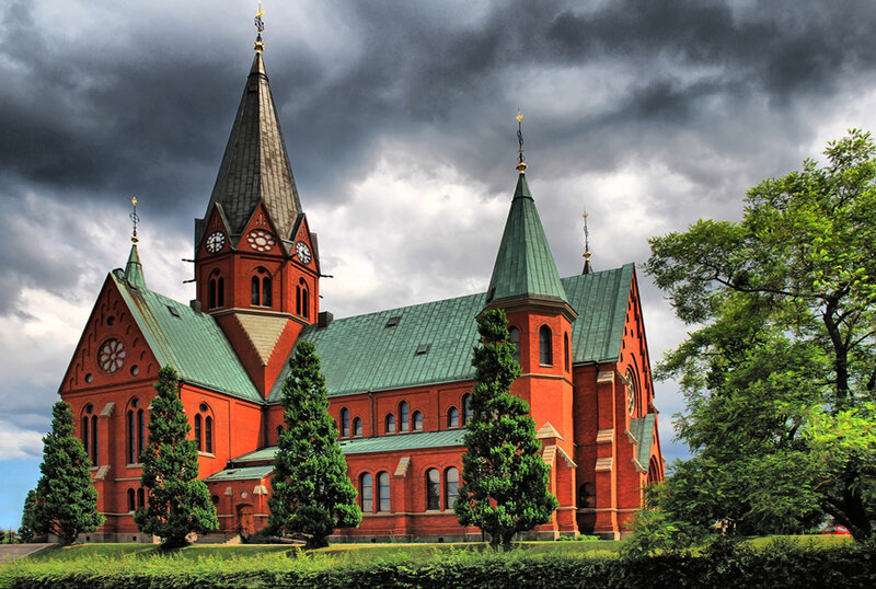Red Brick Church — Dramatic