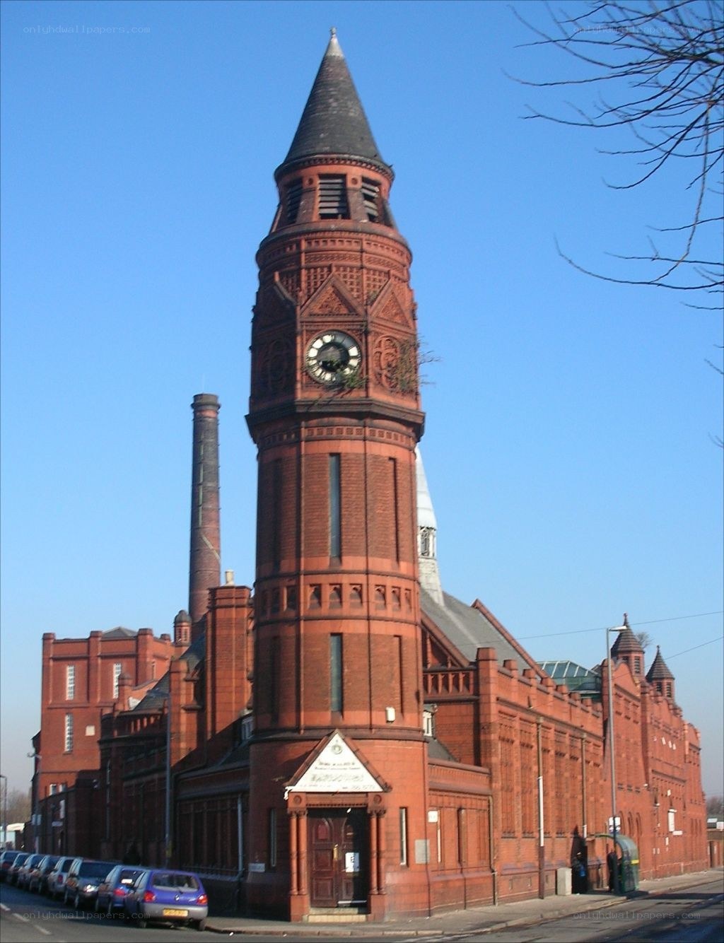 Red brick clock tower building