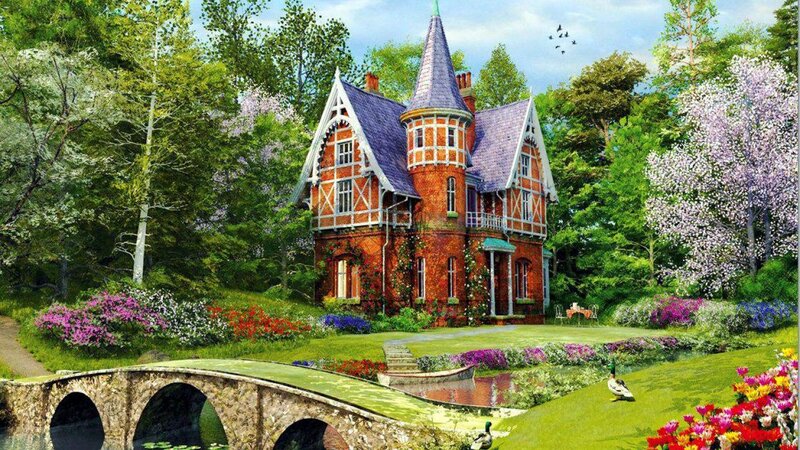 Red Brick House — Green, Serene, Spring