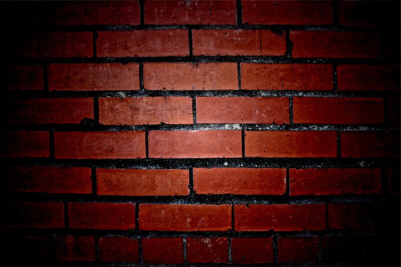 Red Brick Wall — Dark, Black