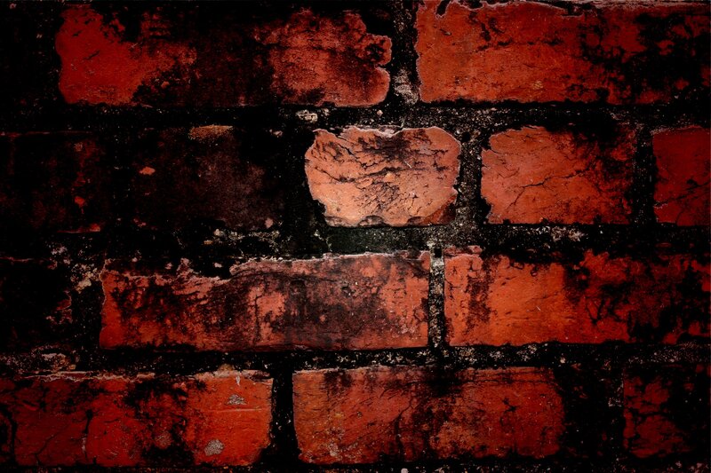 Red Brick Wall — Dark, Photograph, Bricks