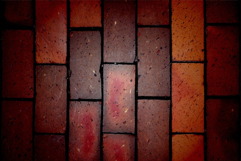 Red Brick Wall — Dramatic, Photograph, Bricks, Mortar