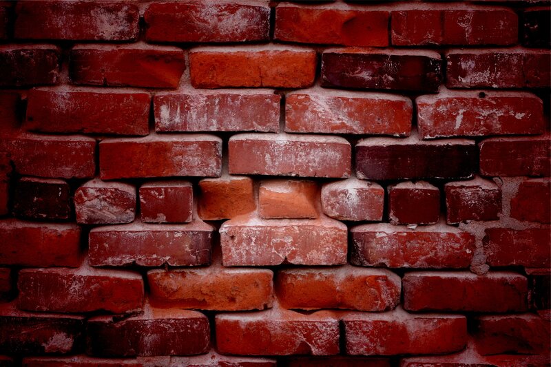 Red Brick Wall — Dramatic, Photograph