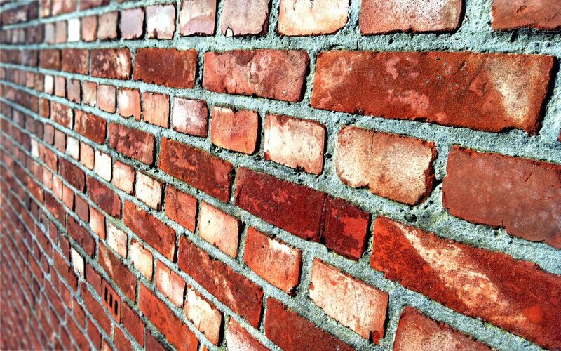 Red Brick Wall — Neutral, Gray