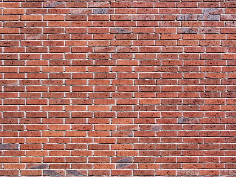 Red Brick Wall — Neutral, Photograph, Bricks, Mortar, White