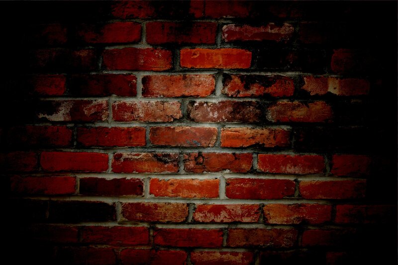 Red Brick Wall — Photograph, Black