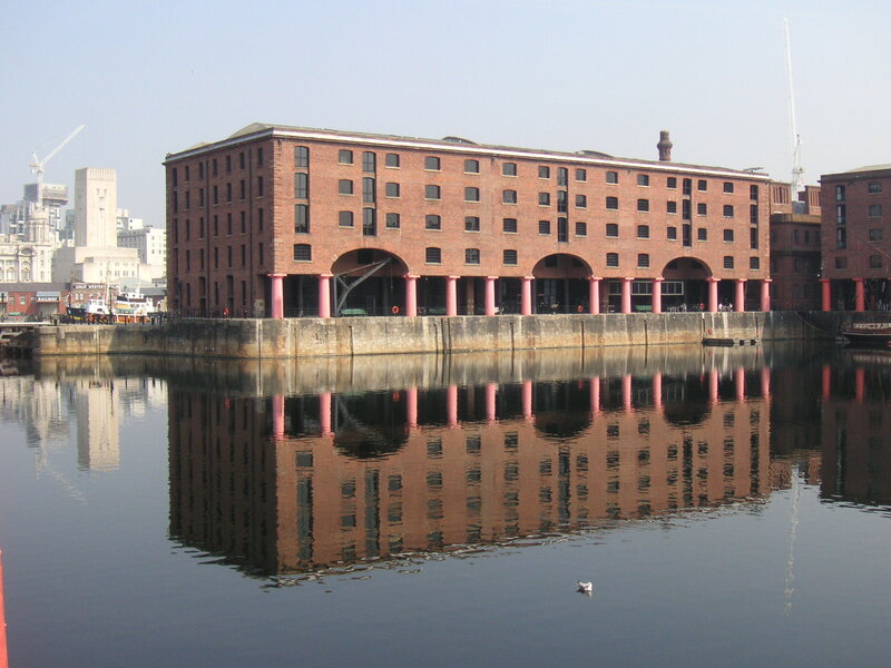 red brick warehouse by the water