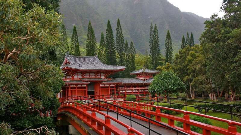 Red Bridge and Temple