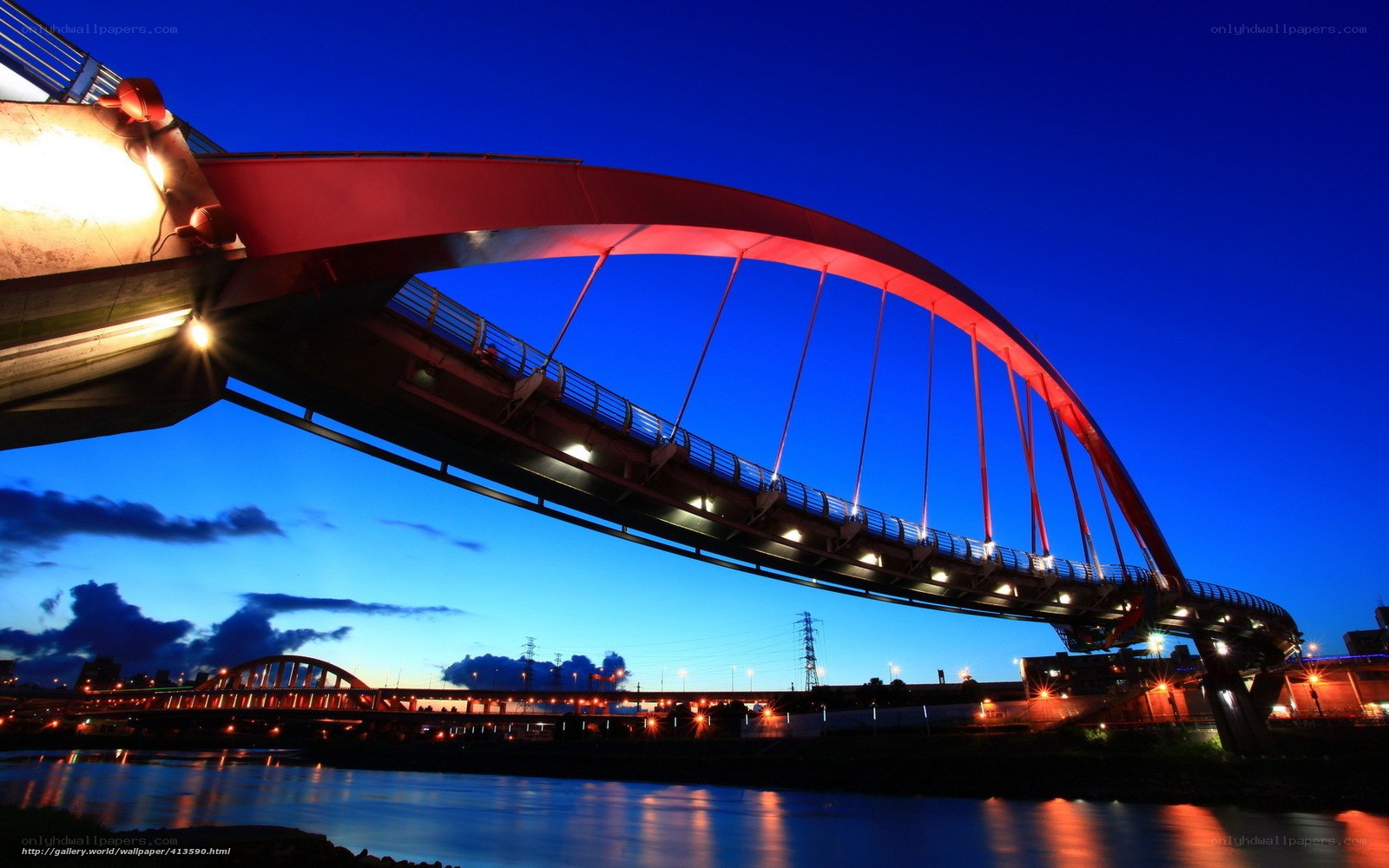 Red Bridge at Dusk