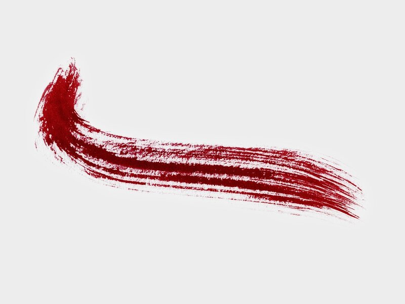 red brushstroke on white