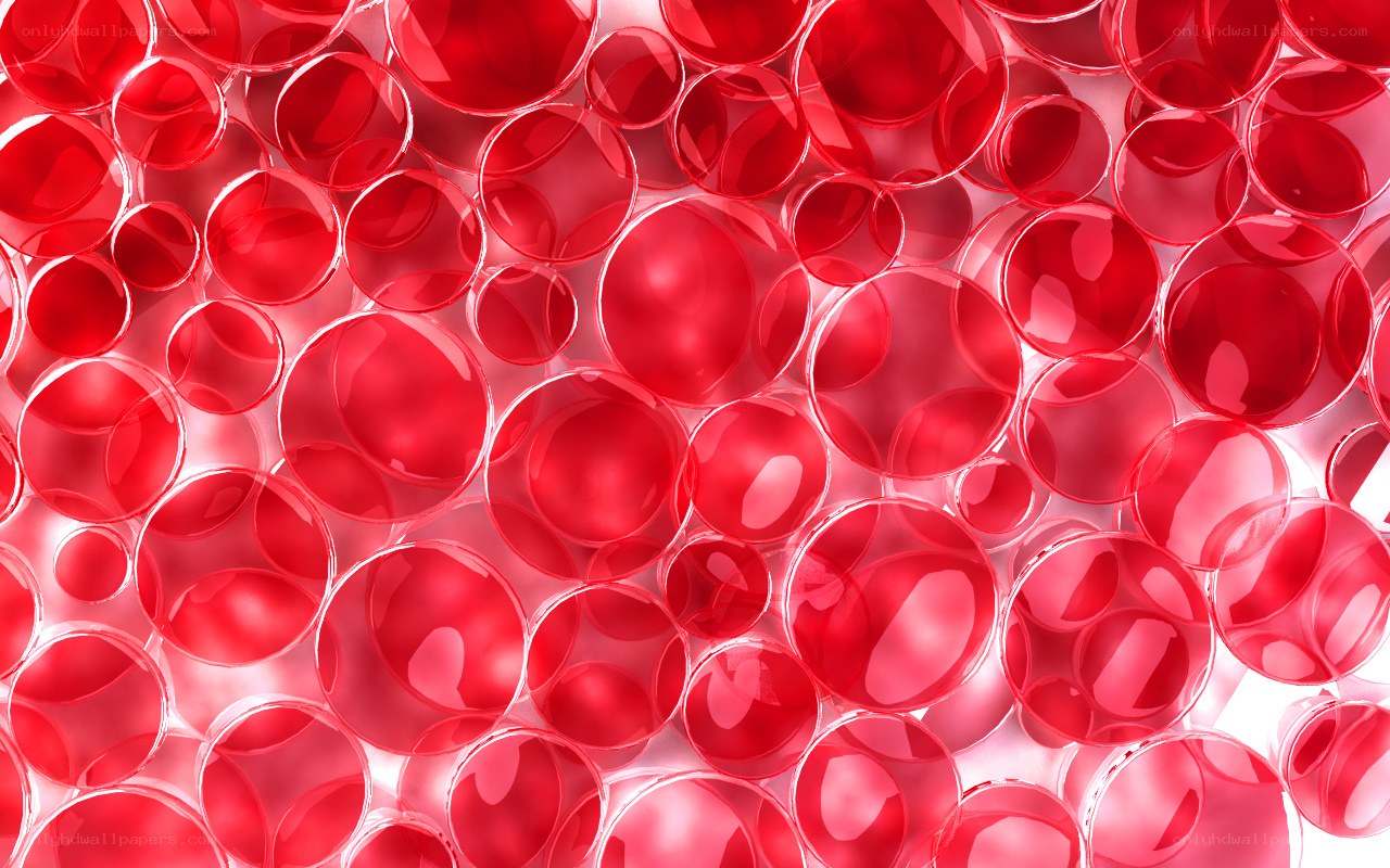 red bubbles abstract background