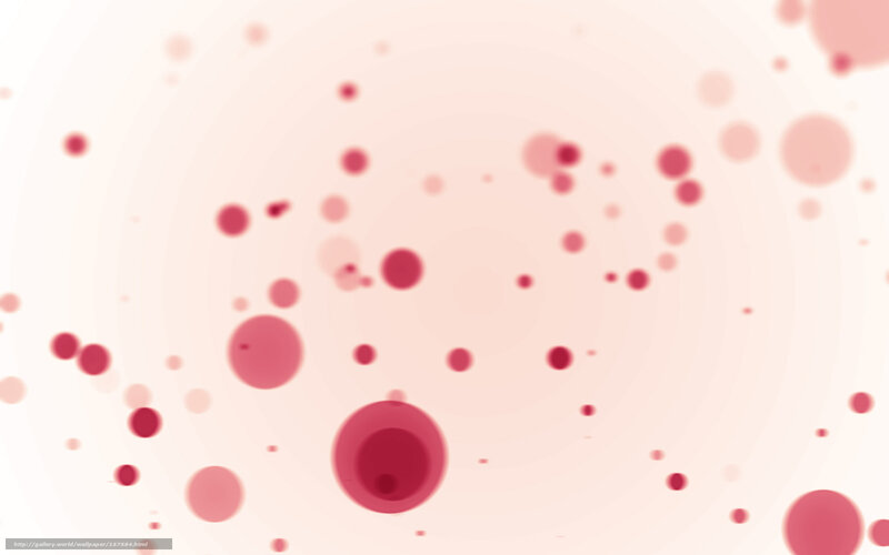 red bubbles on white background