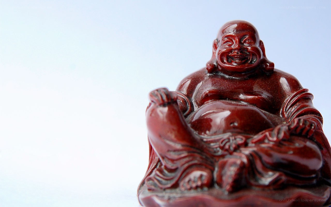 Red Buddha statue