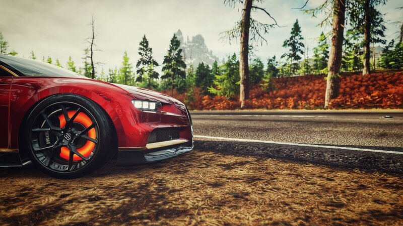 Red Bugatti Car