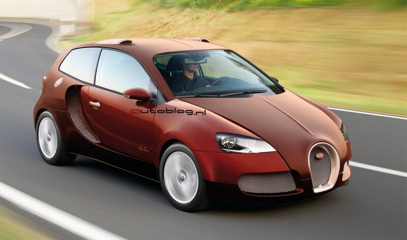 Red Bugatti Concept Car — Dynamic