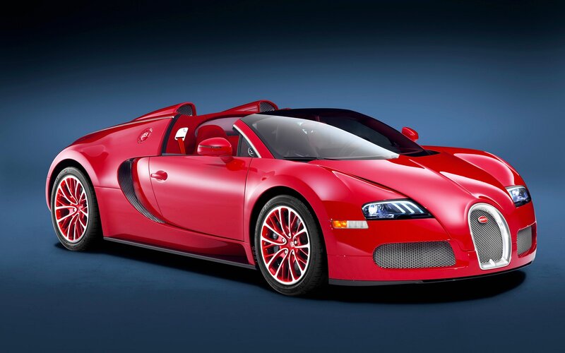 Red Bugatti Veyron — Dramatic, Photograph, Car