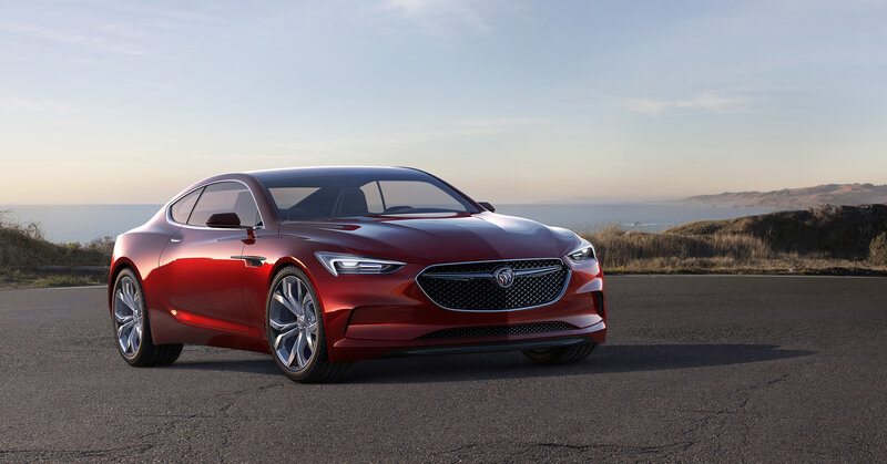Red Buick concept car