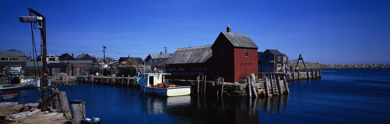 Red Building at Harbor