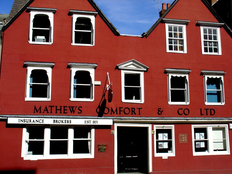 Red Building Facade