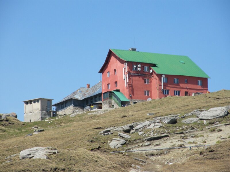 Red Building on Hillside