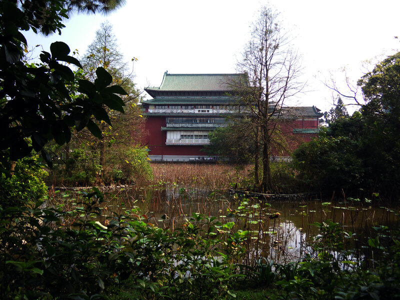 Red Building with Green Roof