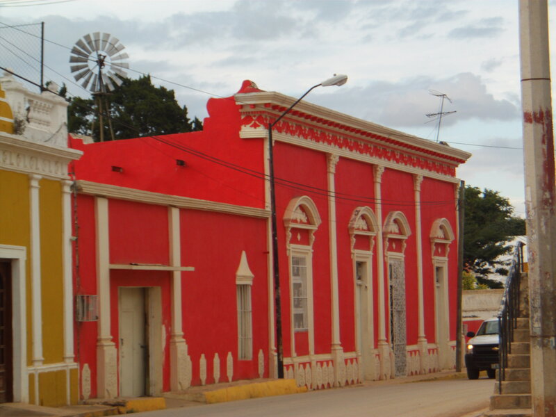 Red Building with White Trim