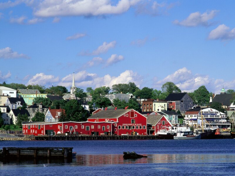 Red Buildings by Harbor
