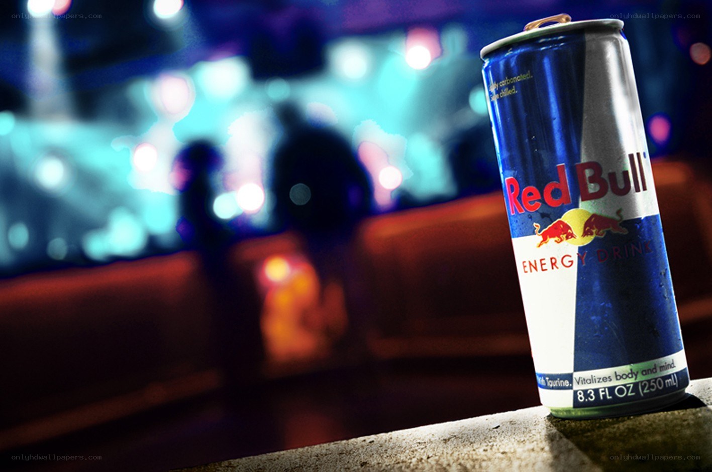 Red Bull can on a ledge