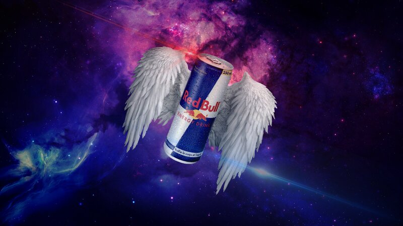 Red Bull Can with Wings