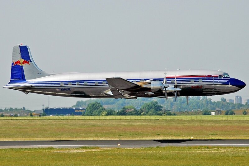 Red Bull DC-6 Airplane