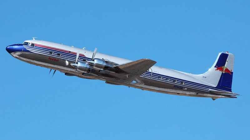Red Bull DC-8 Airplane